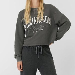 ASOS cropped distressed Williamsburg sweater